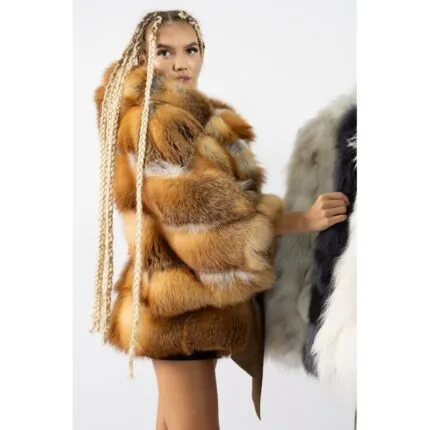 Capă din blană naturală model Gold Saga