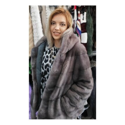 Haină din blană din Vizon / Nurcă Blue Iris 450