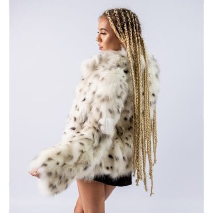 Haină din blană naturală de Vulpe, Shadow tip Lynx