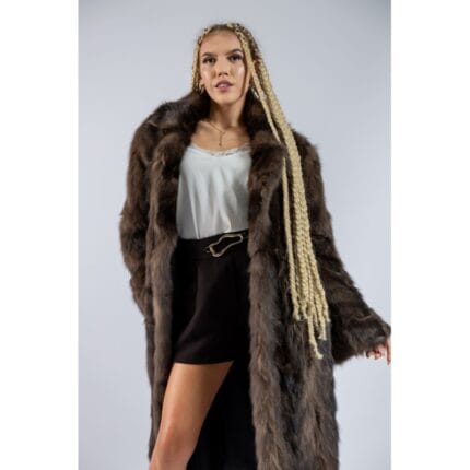 Palton din bucaţi de blană naturală de Zibelina